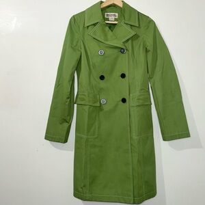 Michael Kors Double Breasted Emerald Green Trench Jacket